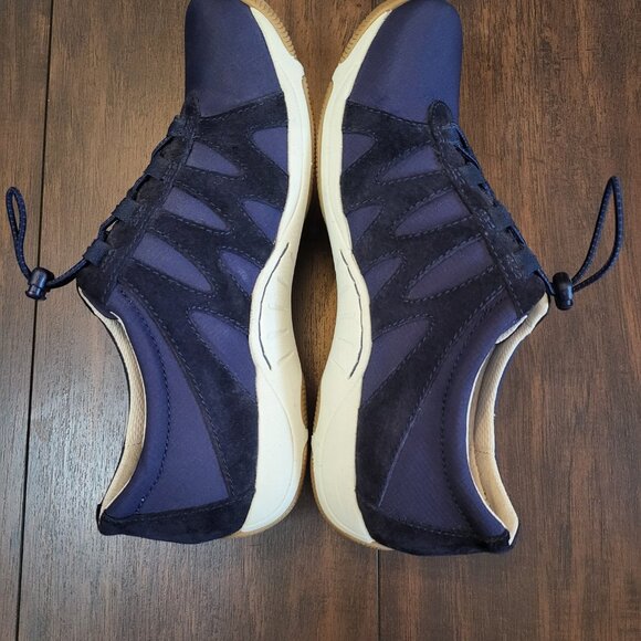 Dansko Harlie Leather Navy Blue Suede Toggle Sneakers Womens EU 40/ US 9.5 - Picture 7 of 9